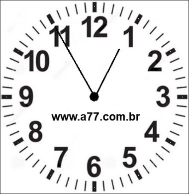 Relógio Marcando 12h55min