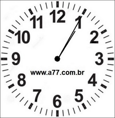Relógio Marcando 13h05min