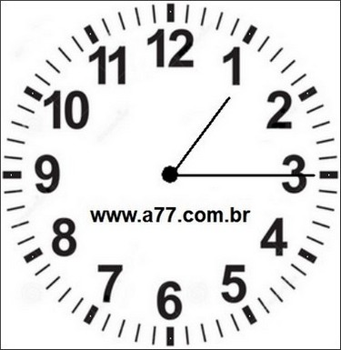Relógio Marcando 13h15min