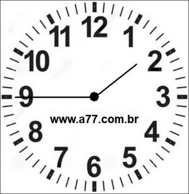 Relógio Marcando 13h45min