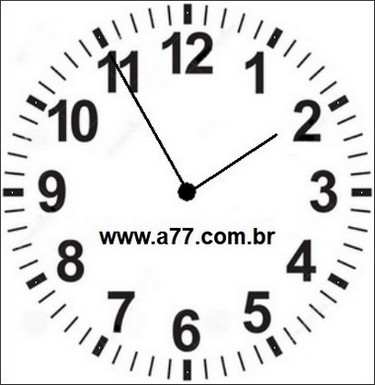 Relógio Marcando 13h55min