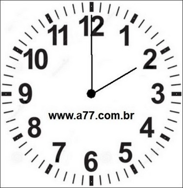 Relógio Marcando 14h00min