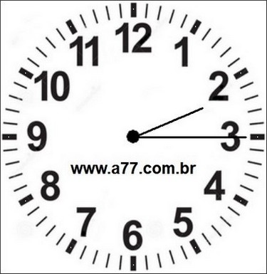 Relógio Marcando 14h15min