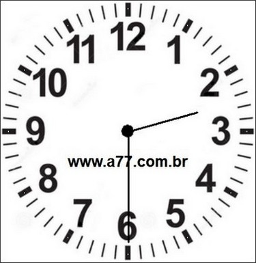 Relógio Marcando 14h30min