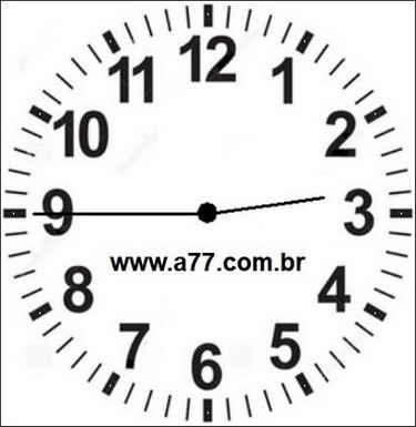 Relógio Marcando 14h45min