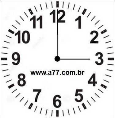 Relógio Marcando 15h00min