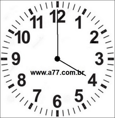 Relógio Marcando 16h00min