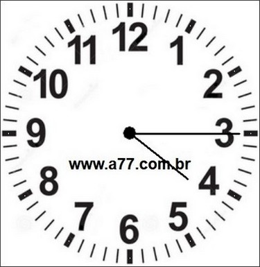 Relógio Marcando 16h15min