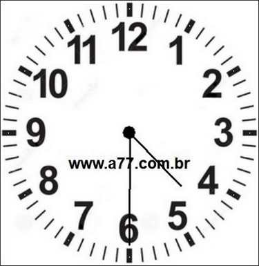 Relógio Marcando 16h30min