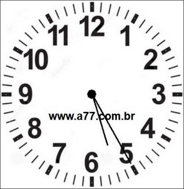 Relógio Marcando 17h25min