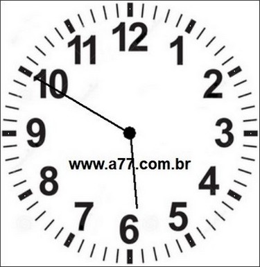 Relógio Marcando 17h50min