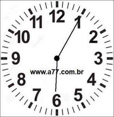 Relógio Marcando 18h05min