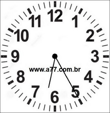 Relógio Marcando 18h25min