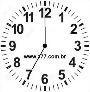 Relógio Marcando 19h00min