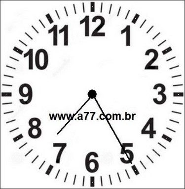 Relógio Marcando 19h25min