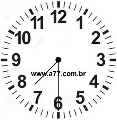 Relógio Marcando 19h30min