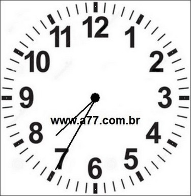 Relógio Marcando 19h35min