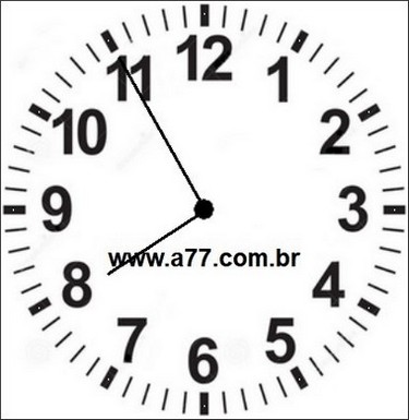 Relógio Marcando 19h55min
