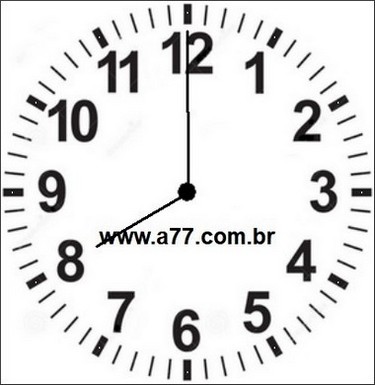 Relógio Marcando 20h00min