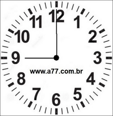 Relógio Marcando 21h00min