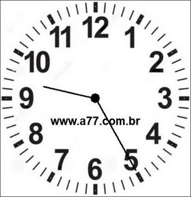 Relógio Marcando 21h25min