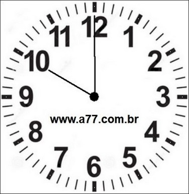 Relógio Marcando 22h00min