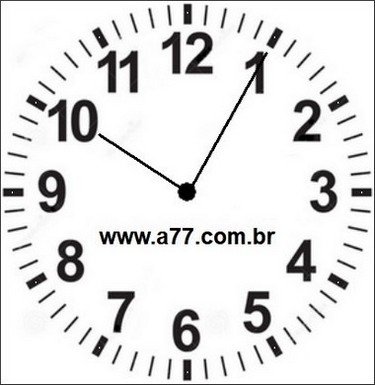 Relógio Marcando 22h05min