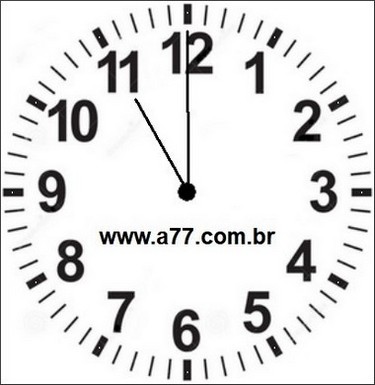 Relógio Marcando 23h00min