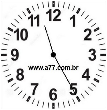 Relógio Marcando 23h25min