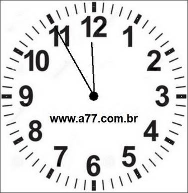 Relógio Marcando 23h55min