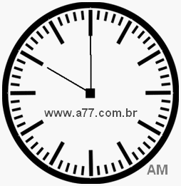 Relógio com Número Arábico Marcando 10h0min