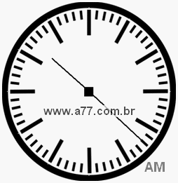 Relógio com Número Arábico Marcando 10h22min