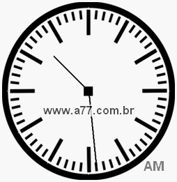 Relógio com Número Arábico Marcando 10h29min