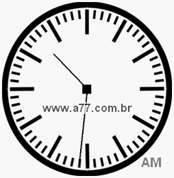 Relógio com Número Arábico Marcando 10h31min
