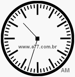 Relógio com Número Arábico Marcando 10h33min