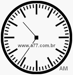 Relógio com Número Arábico Marcando 10h36min