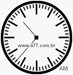 Relógio com Número Arábico Marcando 10h37min
