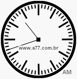 Relógio com Número Arábico Marcando 10h42min