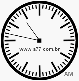 Relógio com Número Arábico Marcando 10h47min