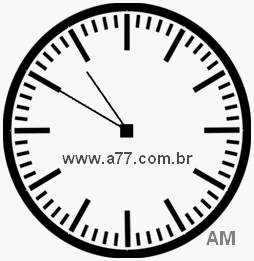 Relógio com Número Arábico Marcando 10h50min
