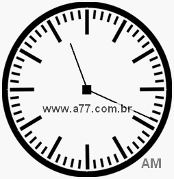 Relógio com Número Arábico Marcando 11h19min