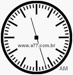 Relógio com Número Arábico Marcando 11h27min