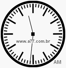 Relógio com Número Arábico Marcando 11h31min