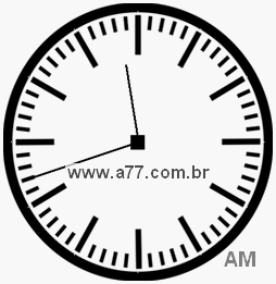 Relógio com Número Arábico Marcando 11h42min