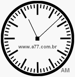 Relógio com Número Arábico Marcando 11h8min
