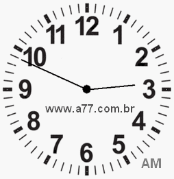 Relógio com Número Arábico Marcando 2h49min