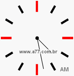 Relógio com Número Arábico Marcando 4h28min