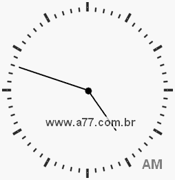 Relógio com Número Arábico Marcando 4h48min