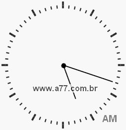 Relógio com Número Arábico Marcando 5h18min