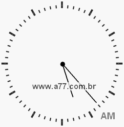 Relógio com Número Arábico Marcando 5h23min